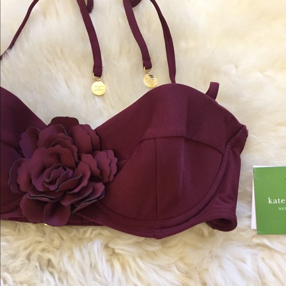 Kate Spade Underwire Floral Accent Bikini Top - Picture 2 of 8